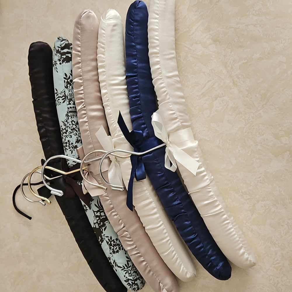 6 Satin Padded Hangers.
